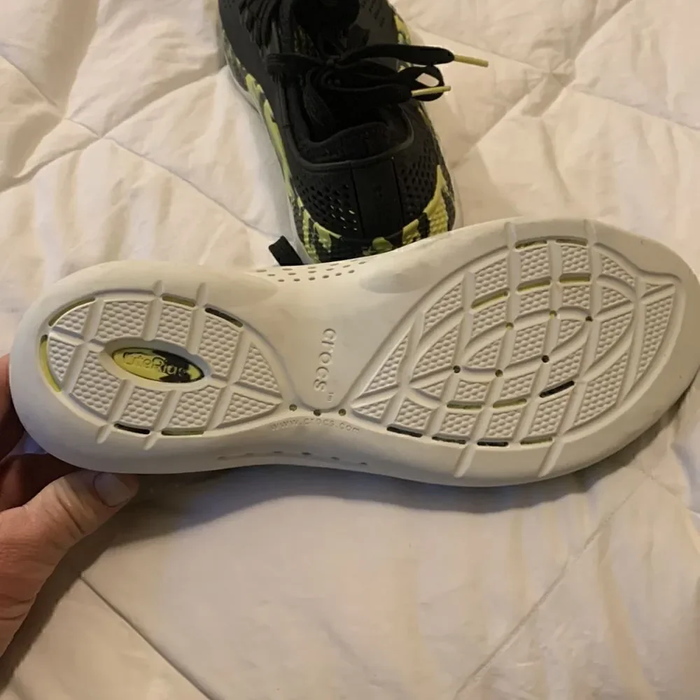 CROCS, lace up, glide rite, water shoes, near new , size 10